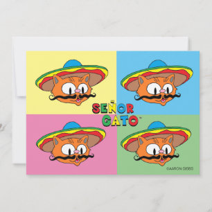 Fiesta Kat Gato Cinco de Mayo Pop Art Kaart