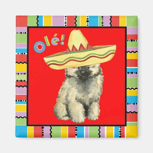 Fiesta Keeshond Magneet (Voorkant)