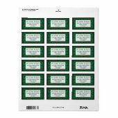 Fiesta Kerst Retouradreslabel Etiket (Full Sheet)