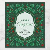 Fiesta Kerstcadeau-wijn Wijn Etiket (Enkel label)