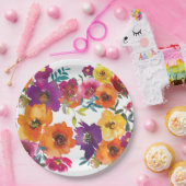 Fiesta Kleurrijk Bloemen Mexicaans Repetitie Diner Papieren Bordje (Feest)