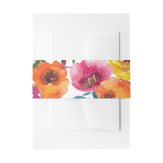 Fiesta Kleurrijk Bloemendiner Uitnodigingen Wikkel (Voorkant Voorbeeld)