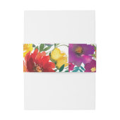 Fiesta Kleurrijk Bloemendiner voor de repetitie Uitnodigingen Wikkel (Achterkant Voorbeeld)