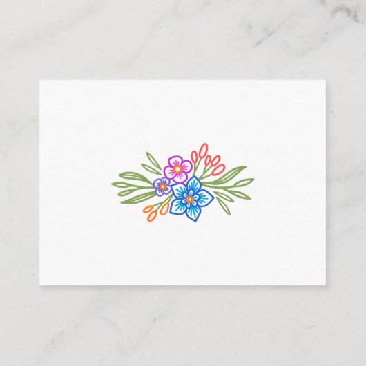Fiesta Kleurrijke Bloemen Display Douche Informatiekaartje (Achterkant)