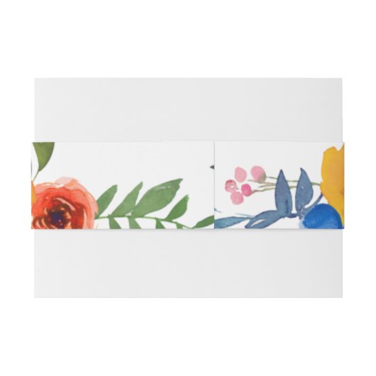 Fiesta Kleurrijke Floral Mexicaanse Bruiloft Uitnodigingen Wikkel (Achterkant Voorbeeld)