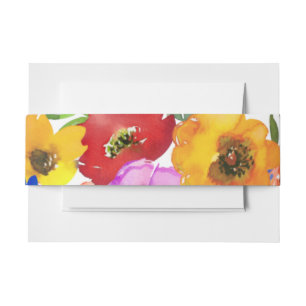 Fiesta Kleurrijke Floral Mexicaanse Bruiloft Uitnodigingen Wikkel