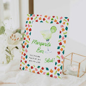 Fiesta kleurrijke Margarita Bar teken Reclamebord Met Voetstuk