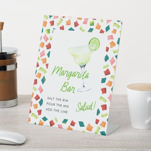 Fiesta kleurrijke Margarita Bar teken Reclamebord Met Voetstuk (Insitu)