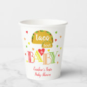 Fiesta Kleurrijke Taco Over een Baby shower Papieren Bekers (Voorkant)