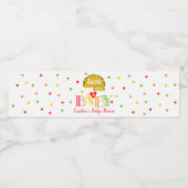 Fiesta Kleurrijke Taco Over een Baby shower Waterfles Etiket (Enkel label)