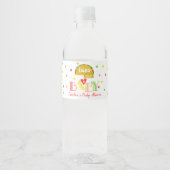 Fiesta Kleurrijke Taco Over een Baby shower Waterfles Etiket (Voorkant)