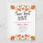 Fiesta kleurrijke Taco over Love Couples DOUCHE Kaart (Voorkant)