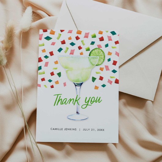 Fiesta Kleurrijke Trouwdag Uitnodigingskaart Bedan Bedankkaart