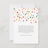 Fiesta Kleurrijke Vrijgezellenfeest Dank u Kaart (Achterkant)