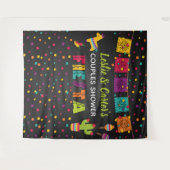 Fiesta koppel bruisparty achtergrond - Piñata Wandkleed (Voorkant (horizontaal))