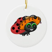 Fiesta Ladybug in Sombrero Keramisch Ornament (Voorkant)