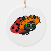 Fiesta Ladybug in Sombrero Keramisch Ornament (Achterkant)