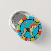 Fiesta Lakeland Terrier Ronde Button 3,2 Cm (Voorkant /achterkant)