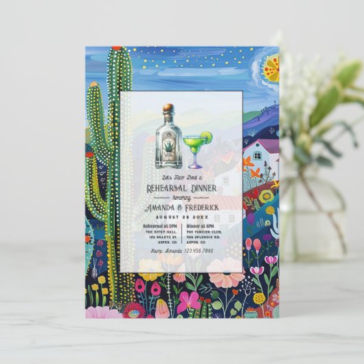 Fiesta "Let's Taco 'over een repetitiediner" Kaart (Staand voorkant)