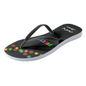 Fiesta Lights Gepersonaliseerde Teenslippers (Schuin)