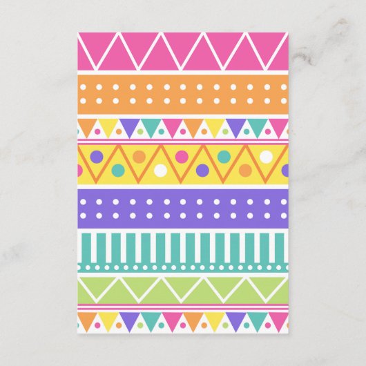 Fiesta Llama Alpaca Cactus Books for Baby Girl Informatiekaartje (Achterkant)