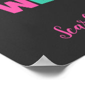 Fiesta Llama/Cactus Alpaca Mexican Birthday Poster (Hoek)