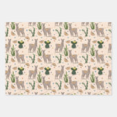 Fiesta Llama Cactus Inpakpapier Vel (Voorkant)