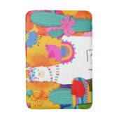 Fiesta Llama Cinco De Mayo Colorful Fun Waterverf Badmat (Voorkant Verticaal)