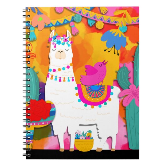 Fiesta Llama Cinco De Mayo Fun Waterverf Notitieboek (Voorkant)