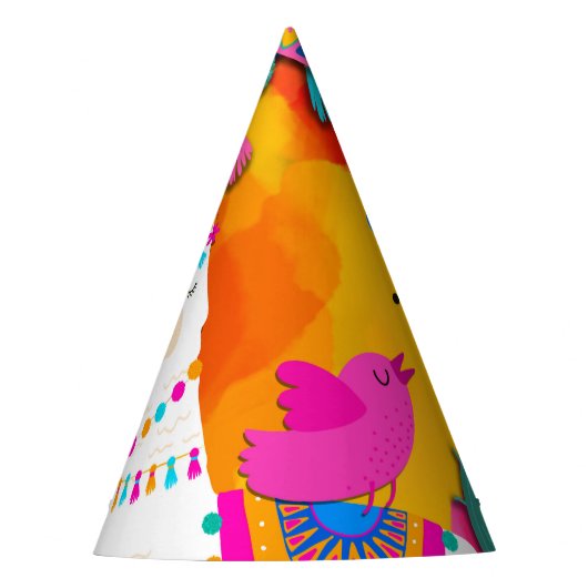 Fiesta Llama Cinco De Mayo Verjaardagsfeest Feesthoedjes (Voorkant)