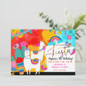 Fiesta Llama Cinco De Mayo Verjaardagsfeest Kaart (Staand voorkant)