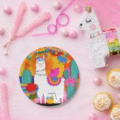 Fiesta Llama Cinco De Mayo Verjaardagsfeest Papieren Bordje (Feest)