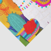 Fiesta Llama Cinco De Mayo Verjaardagsfeestje Tissuepapier (Detail)