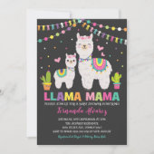 Fiesta Llama Girl Baby shower/Cactus Alpaca Kaart (Voorkant)