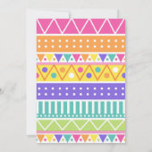 Fiesta Llama Girl Baby shower/Cactus Alpaca Kaart (Achterkant)