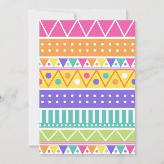 Fiesta Llama Girl Baby shower/Cactus Alpaca Kaart (Achterkant)