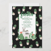 Fiesta Llama Verjaardagsuitnodiging Pret Cute Cact Kaart (Voorkant)