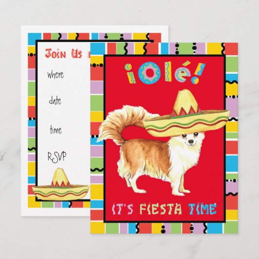 Fiesta Long Coat Chihuahua Kaart (Voorkant / Achterkant)