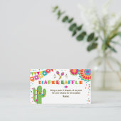 Fiesta Luier Raffle Kaart Mexicaanse Cactus Bloeme (Staand voorkant)