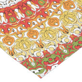 Fiesta Mandala Patroon in rood, geel en groen Lange Tafelloper (Hoek)