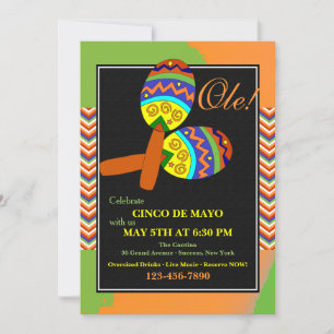 Fiesta Maracas Invitation Kaart