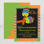 Fiesta Maracas uitnodiging (Voorkant / Achterkant)