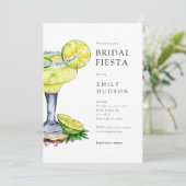 Fiesta Margarita Bridal Shower Uitnodiging (Staand voorkant)