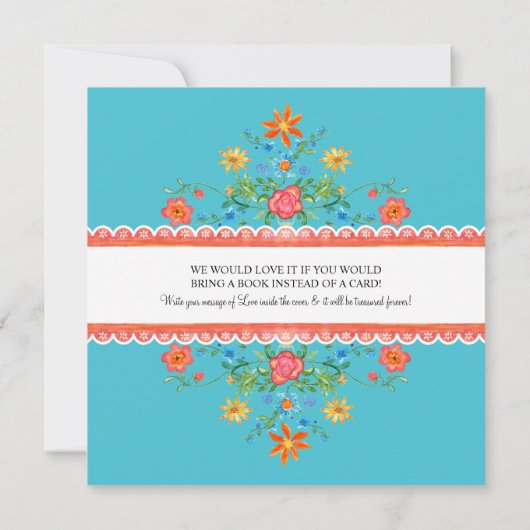 Fiesta Margarita Cactus Baby Jongen Douche Banner  Kaart (Achterkant)