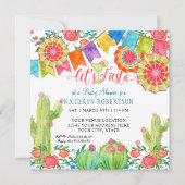 Fiesta Margarita Cactus Baby Jongen Douche Banner  Kaart (Voorkant)