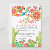 Fiesta Margarita Cactus Foto Sweet 16th Birthday Kaart (Voorkant)