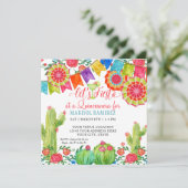 Fiesta Margarita Cactus Quince Anos Quinceanera Kaart (Staand voorkant)