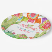Fiesta Margarita Cactus Vrijgezellenfeest Papier F Papieren Bordje (Gekanteld)