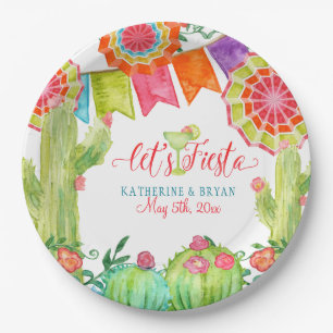 Fiesta Margarita Cactus Vrijgezellenfeest Papier F Papieren Bordje