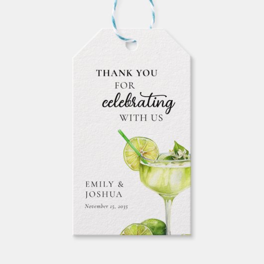 Fiesta Margarita Couples Douche Cadeaulabel (Voorkant)